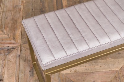 stone faux leather bench